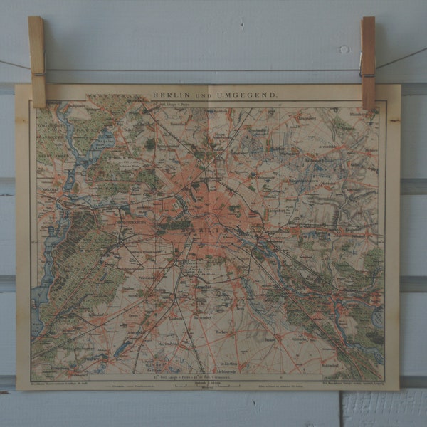 1894 Vintage Berlin Map