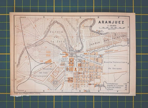 1901年のヴィンテージアランフェス地図 - Etsy 日本
