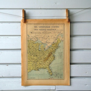 1941 Vintage East USA Map