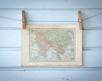 1923 Vintage South & East Asia Map