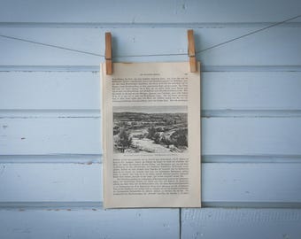 1897 Vintage Fitzwilliam Island Lithograph Illustration