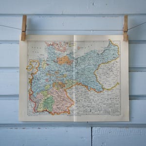 1907 Vintage Map of Germany