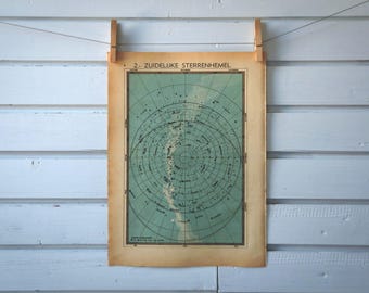 1941 Vintage Southern Sky Map