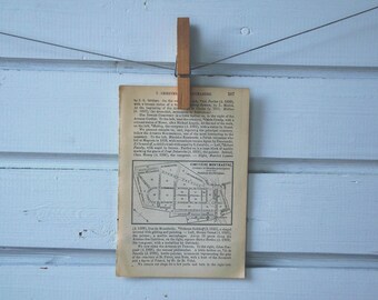 1900 Vintage Montmartre Cemetery Map