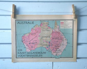 1941 Vintage Australia Map
