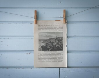 1897 Vintage Saint Paul Island Lithograph Illustration
