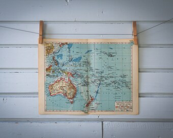 1936 Vintage Oceania Map