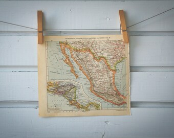 1929 Vintage Mexico Map