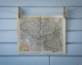 1907 Vintage Map of Belgium