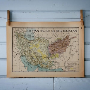 1941 Vintage Karte vom Iran