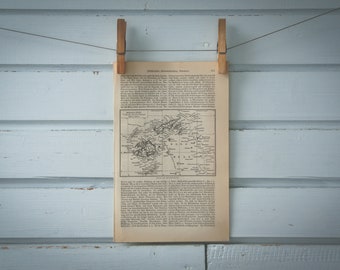1907 Vintage Fiji Islands Map