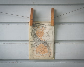 1920 Vintage Merida & Bajadoz Map