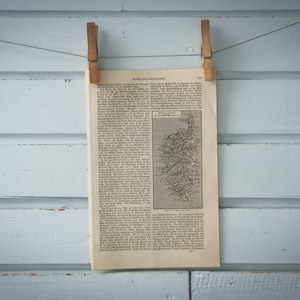 1907 Vintage Corsica Map