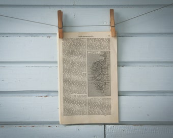 1907 Vintage Corsica Map
