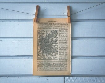 1907 Vintage Bordeaux Map