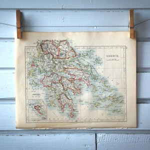 1907 Vintage Karte von Griechenland