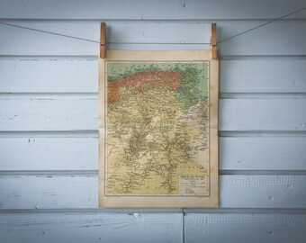 1928 Vintage Algeria Map