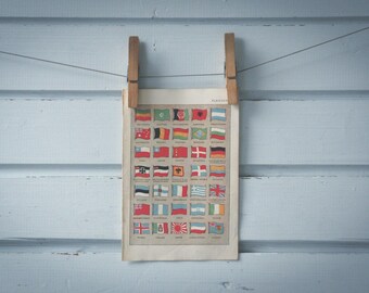 1932 Vintage Flags Illustration