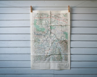 1961 Vintage Vrbas Sava Inlet Map