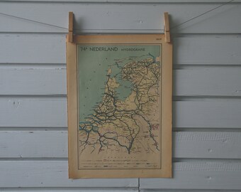 1941 Vintage Map of the Netherlands