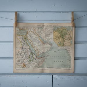 1887 Vintage Arabian Peninsula & Northeast Africa Map
