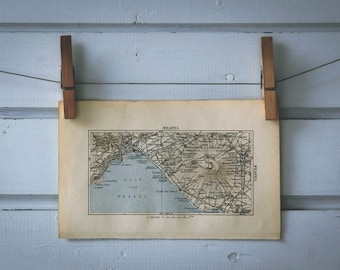 1932 Vintage Map of Naples