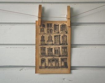 1921 Vintage Cabinets Illustration