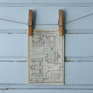 Plan vintage de l'École des beaux-arts de 1909