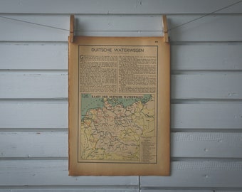1941 Vintage Map of Germany