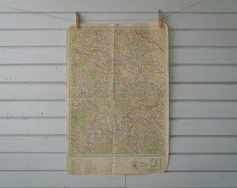 1960 Vintage East Serbia Map