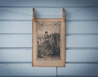 1900s Vintage Robinson Crusoe Illustration