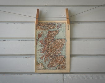 1936 Vintage Scotland Map