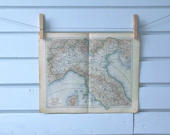 1897 Vintage North Italy Map