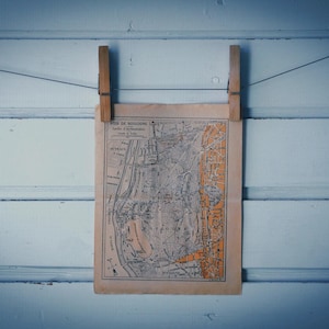 Carte vintage du Bois de Boulogne des années 30