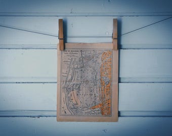 1930s Vintage Bois de Boulogne Map