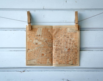 1905 Vintage Map of Mexico City