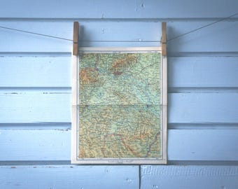 1961 Vintage Central Croatia Map