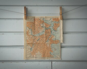 1905 Vintage Map of Boston
