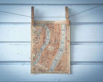 1910 Vintage Map of Lyon