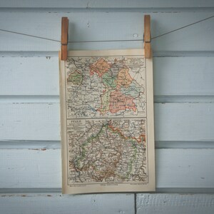 1907 Vintage Landkarte der Pfalz