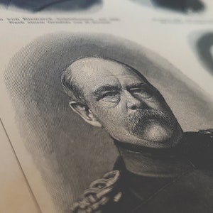 1907 Vintage Otto von Bismarck Lithograph Illustration image 5