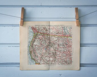 1932 Vintage Northwest USA Map