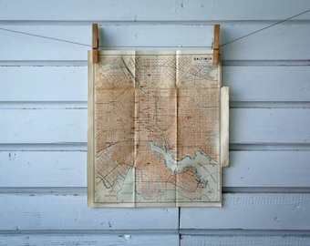 1905 Vintage Map of Baltimore