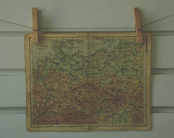 1951 Vintage Central Europe Map