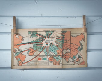 1932 Vintage German Trade Map