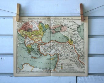 1894 Vintage Map of the Eastern Question