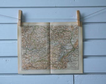 1890 Vintage Lower Austria Map