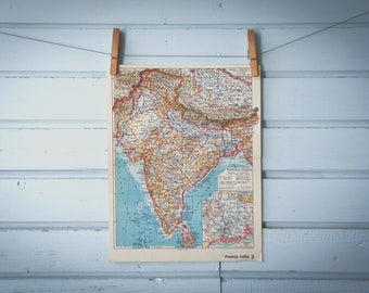 1938 Vintage India Map