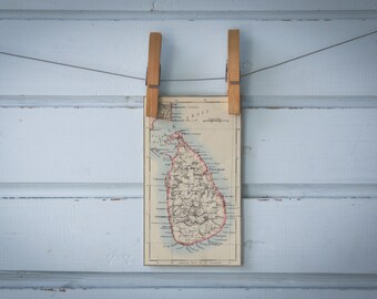 1897 Vintage Sri Lanka Map
