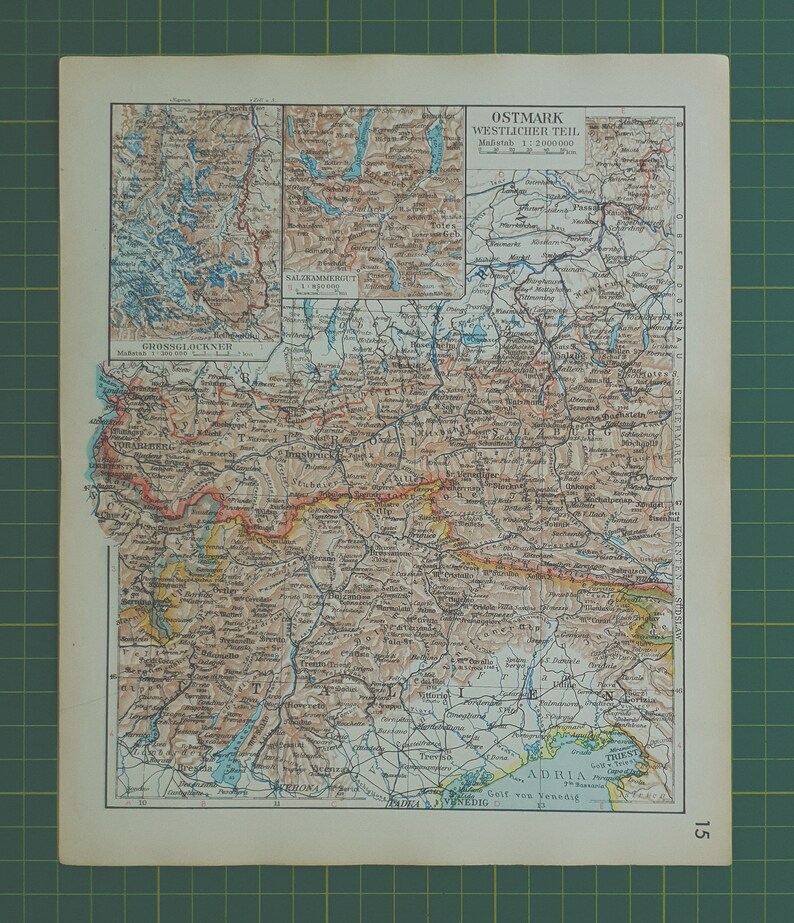 1939 Vintage West Austria Map Etsy